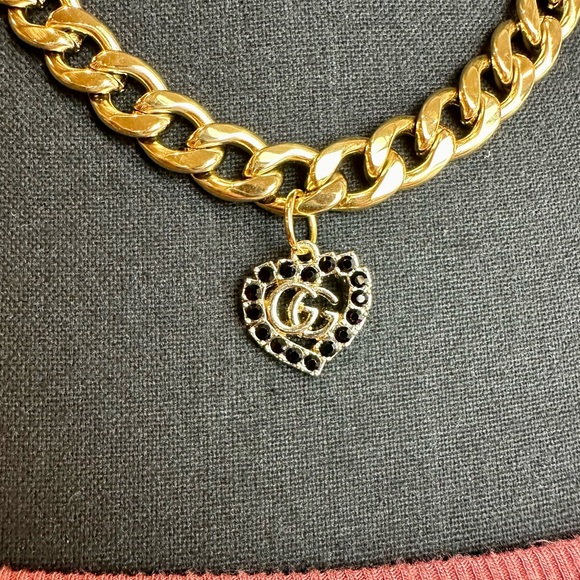 Gucci GG necklace repurposed from authentic zipper pull with dust bag - Picture 5 of 8